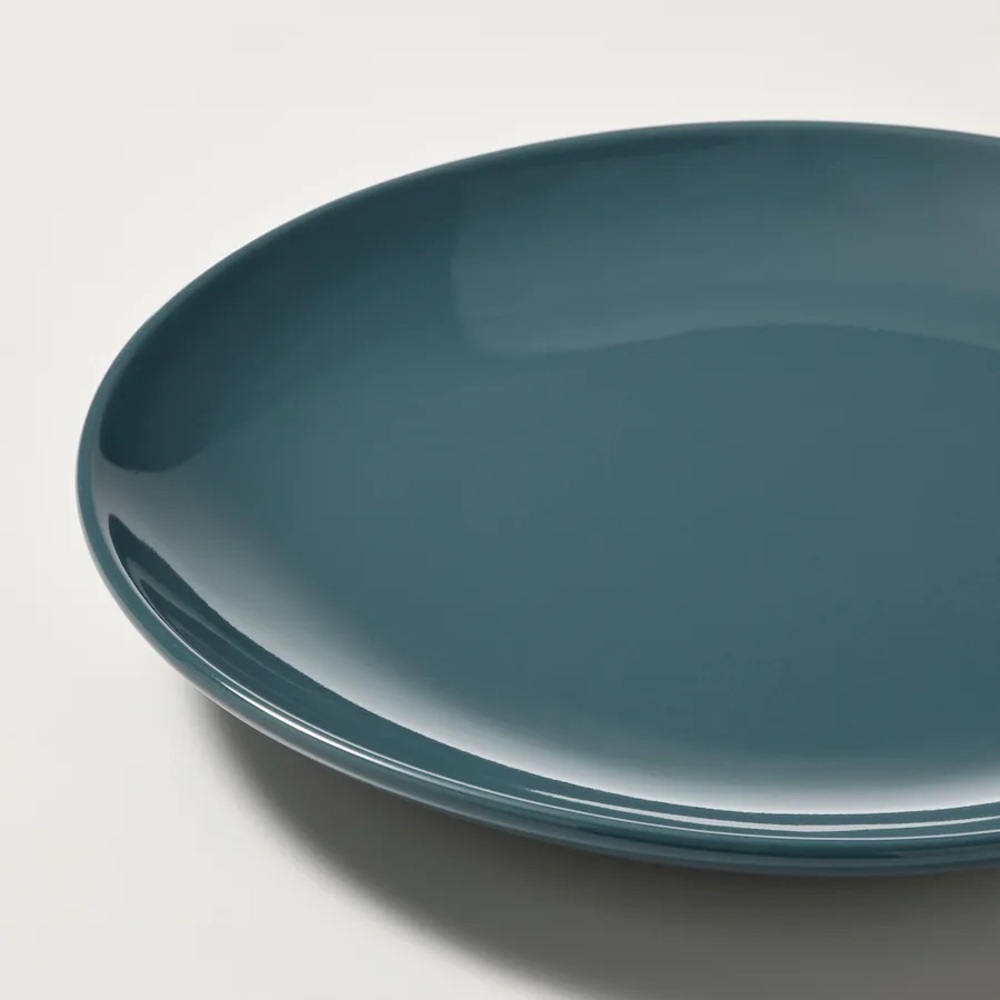 (Retired) FÄRGKLAR Side plates, glossy dark turquoise, 8 " - Picture 3 of 10
